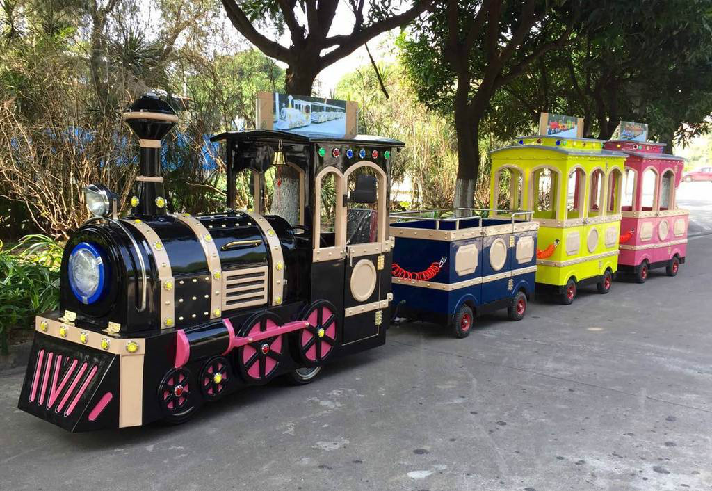 临泽景区广商场无轨观光小火车电动儿童游乐设备小火车可坐人户外玩具